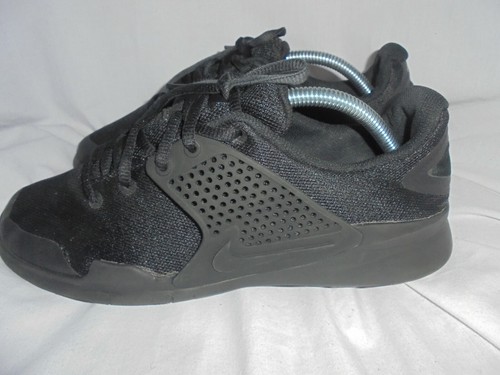 black fabric trainers