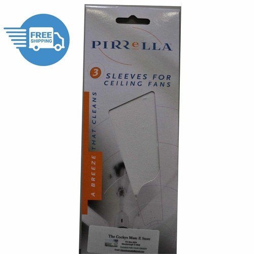 Ceiling Fan Sleeves / Socks Pirrella Blade Cover WHITE 3 Pk Catch Dust