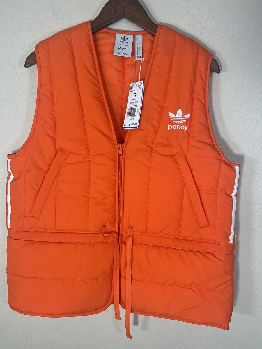 Adidas Originals Parley Vest Jacket Impact Orange HM6750 Mens Size