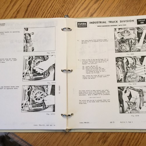 Clark S20/40 SP20/30 MAINTENANCE SERVICE REPAIR MANUAL Reach & Lift Truck PMA321 - Picture 5 of 7