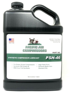 1 Gallon # PSH-46 Full Synthetic Lubricant Rotary Screw Air Compressor Oil 8000