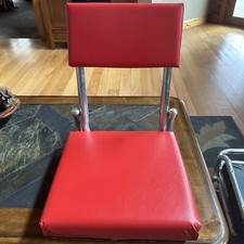 Vtg Fold Up Padded Cushion Bleacher Stadium Seat Red Made USA Texas