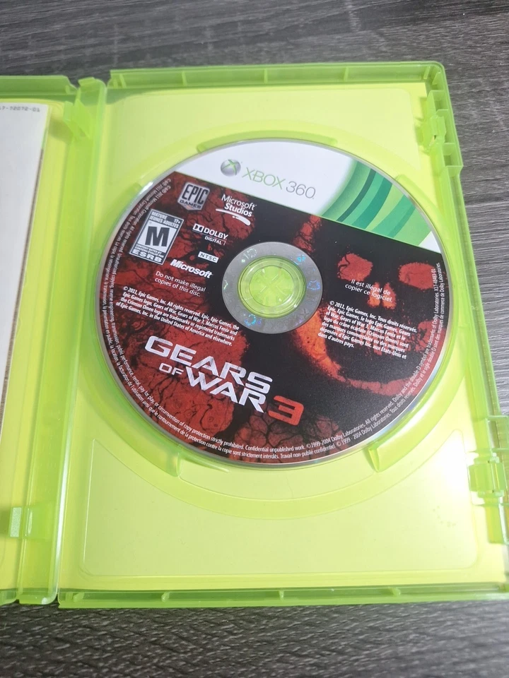 Gears of War 3 (Xbox 360, 2011) CIB Complete - Image 3 of 4