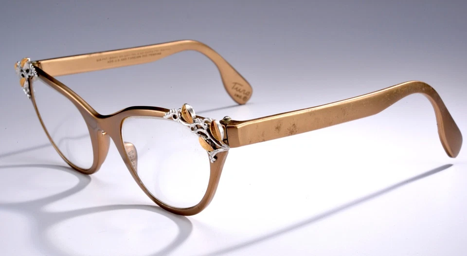 Tura Inc очки винтажные очки 3D цветочный цветы алюминиевая оправа серебро MCM - Изображение 2 из 4