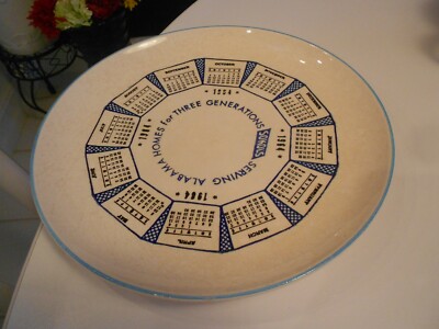 vintage sokol's 1964 promotional plate/dish-serving alabama homes- 10'' across
