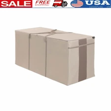 Oversized Patio Cushion Cover Storage Bag Weather-Resistant Easy Access Zipper