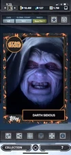 Topps Star Wars Digital Card Trader Halloween - Darth Sidious Tier 7 2019 Base