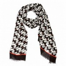 Vera Bradley Soft Fringed Scarf  Scottie dogs  scarf NWT