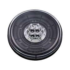 4" Round LED "Abyss" Stop, Turn & Tail Light w/ Red LED/Clear Lens