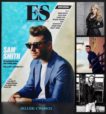 SAM SMITH IN THE LONELY HOUR DAVID GUETTA MEGHAN TRAINOR ES MAGAZINE 2015
