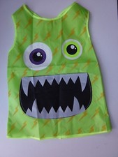 Children's Play Apron, Monster design, Reusable, Home or school, Craft, kid's