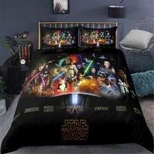 Star Wars Black Twin/Full/Queen/King Bed Duvet/Quilt Cover Set Pillowcase