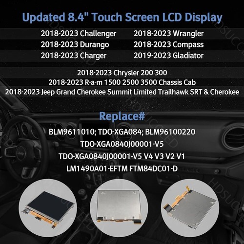 TDO-XGA084 8.4" Uconnect 4C UAQ LCD MONITOR US Fit 2018-2021 Jeep Grand Cherokee - Bild 3 von 11
