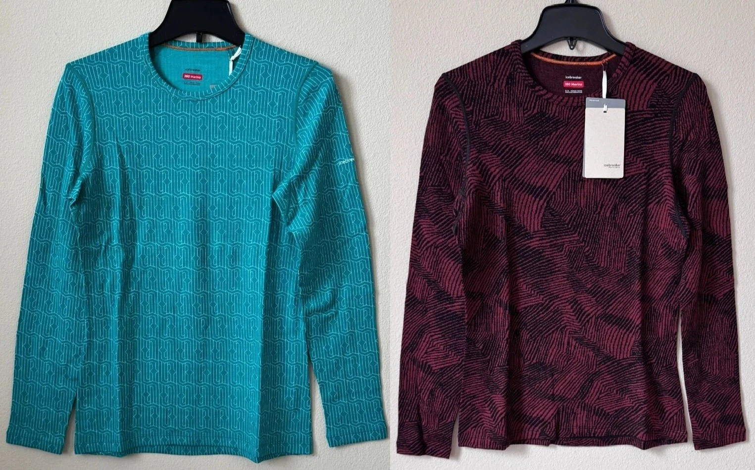 Icebreaker Women's Merino 260 Vertex Crewe Wool Long Sleeve Base Layer Top