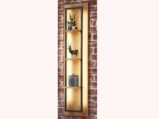 Beleuchtetes Wandregal Hängeregal Wandboard 3 Böden PERLINO Eiche Nachbildung