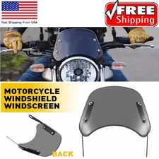 Motorcycle Windshield Front Flyscreen Universal Windscreen Bracket 5"-7" w/Mount