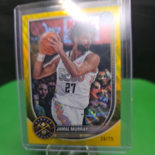 Jamal Murray 2025-26 Bowman #BCV-101 Chrome Yellow Wave Refractor #/75