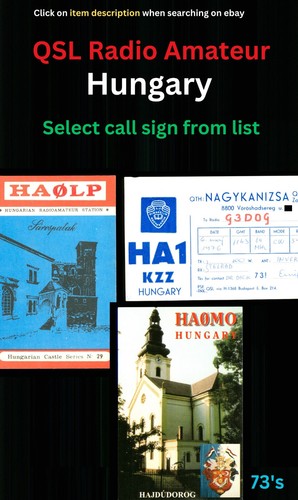 QSL Amateurfunkkarte - Ungarn - Zeichenruf aus Liste auswählen - J(f)