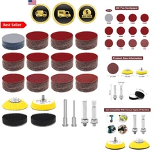 Sanding Discs Pad Kit 240 Pcs Includes Grits for Metal Wood Plastic Rotary Sa...