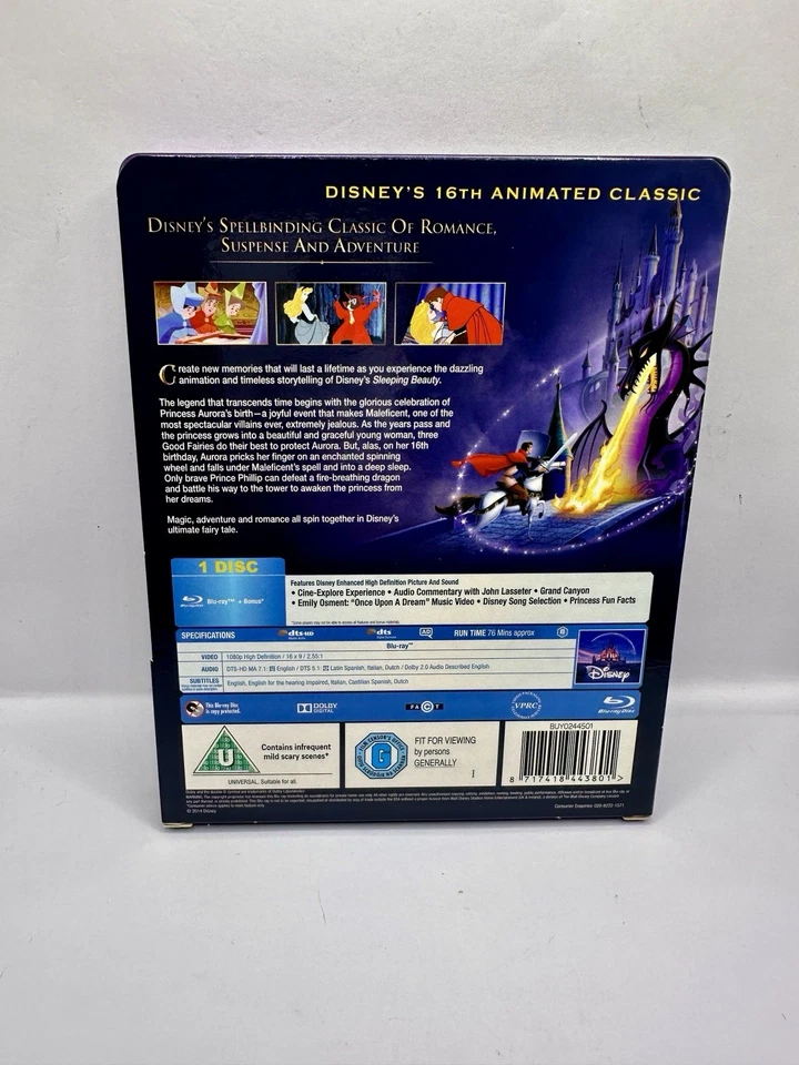 Disney Sleeping Beauty Zavvi Exclusive UK Blu-ray Steelbook - Image 2 of 4