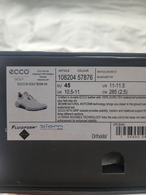Ecco Men's Biom H4 Golf Shoes Size 11-11.5 White