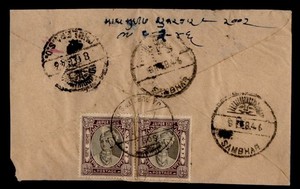 DR WHO 1946 INDIA STATES JAIPUR CHANDPOLE SALT ADVERTISING TO SAMBHAR R86217