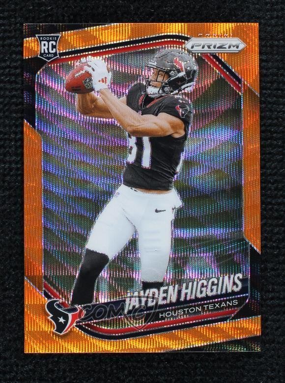 2025 Panini Prizm Rookies Orange Wave 49/65 Jayden Higgins #376 Rookie RC 1vz7