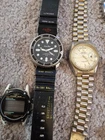 Lot Of 12 Vintage Mens Watches & Misc Bands/Parts See More Information For Brand