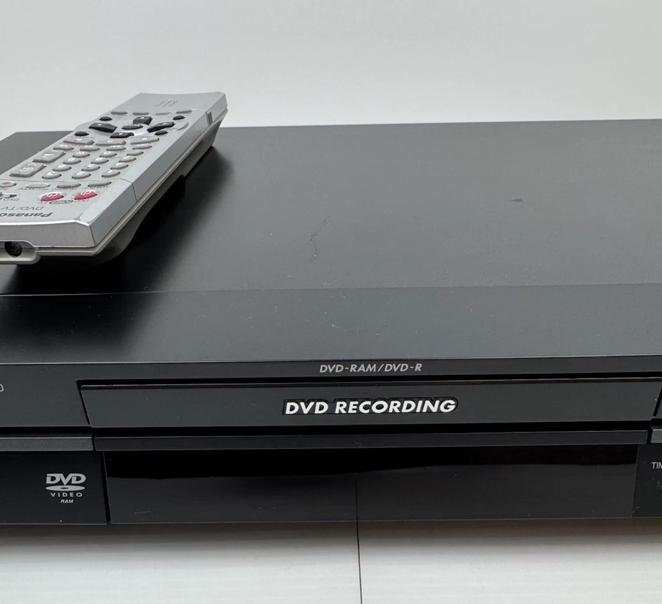 Panasonic DVD Video Recorder DMR-E50P Black W/ Gray Remote Tested Working - Image 3 of 4