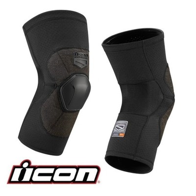 Icon Field Armor Black Knee Guards D3O Impact Protection Street Motorcycle