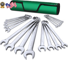 Sk Combination Wrench Set Sae 14 To 1-14 18-piece Superkrome Finish Premium