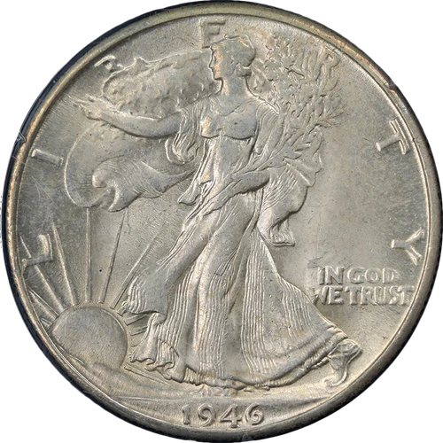 1946-D Walking Liberty Half Rattler Holder PCGS MS63 Decent Eye Appeal