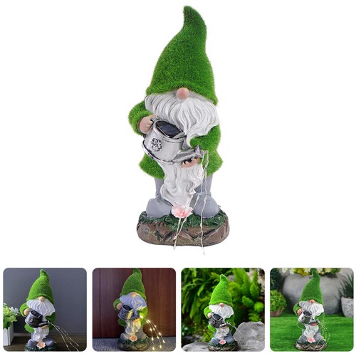 Rasenzwerg Dekoration Zwerglampe Zwergstatue Gartenzwerglampe Solarbetriebene - Bild 11 von 12