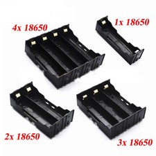 1 2 3 4 Cell 18650 Black Battery Holder Storage Box Case for PCB Soldering DIY