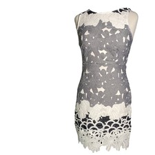 Romeo and Juliet Couture Dress Size Small Black and White Cut-Outs Lined