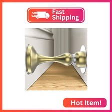 Crosize Magnetic Door Stoppers 2 Pack, Stainless Steel Door Stops, Gold
