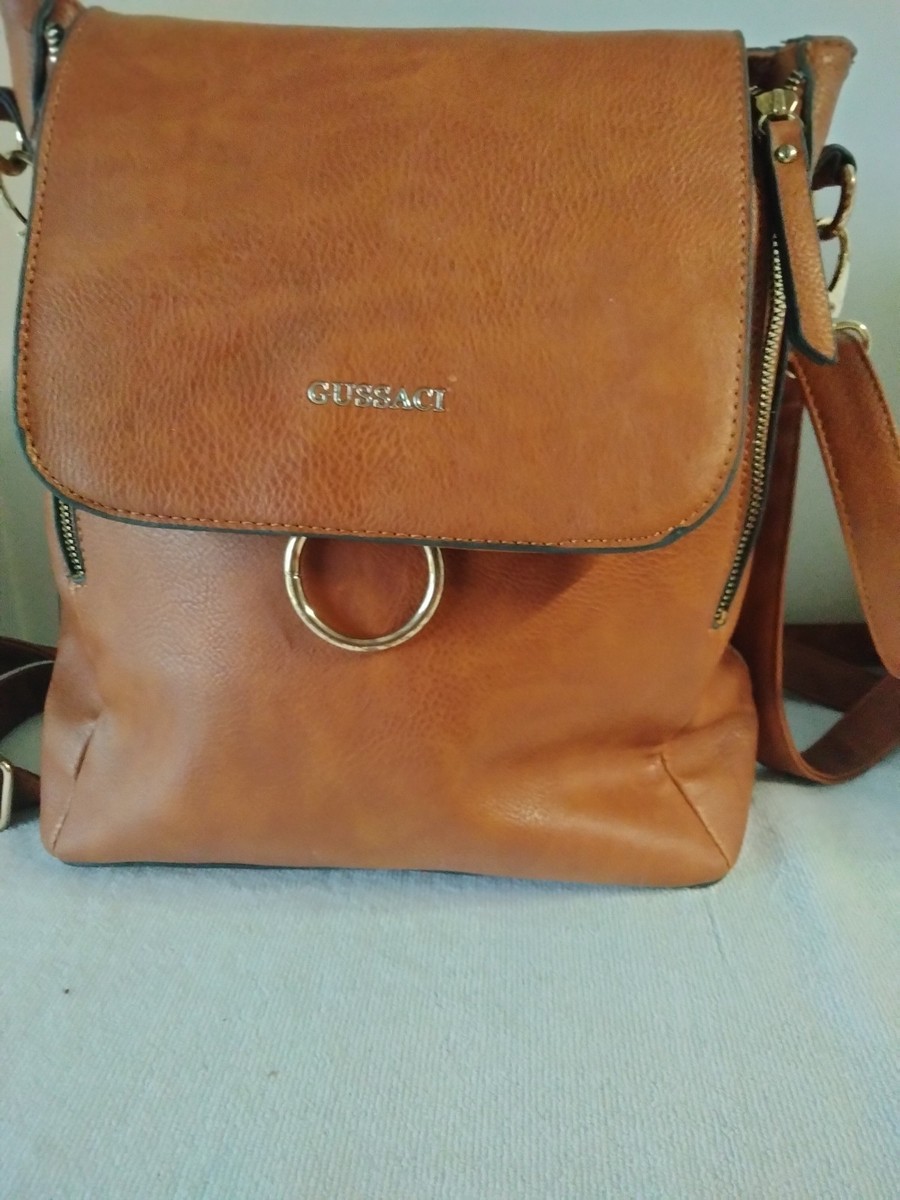 Gussaci Brown Backpack Shoulder Handbag | eBay display picture 1