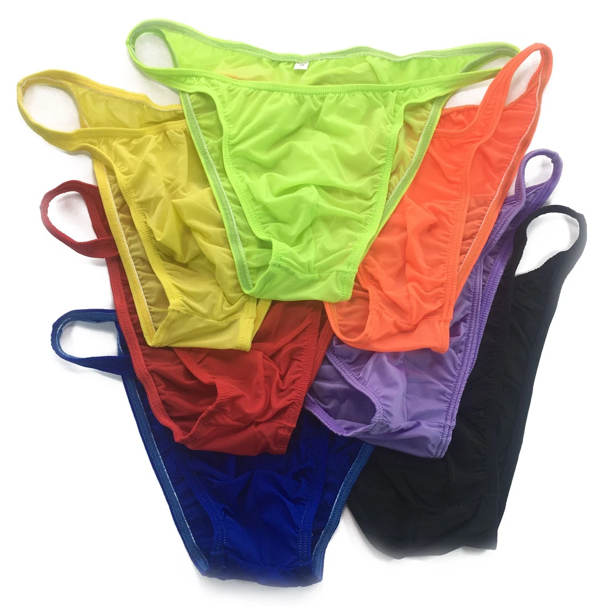 Sous-vêtement Homme Bikini Vintage Kmart Continental - 100% Nylon, Taille M, Bleu - Neuf Avec Étiquette