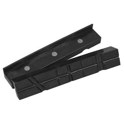 Sealey 200mm Magnetic Soft Grip Vice Jaws With Practical Grooves MVJ200