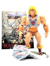 MASTERS OF THE UNIVERSE ORIGINS HE-MAN W/ CUSTOM STAND FREE SHIPPING 