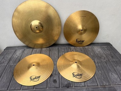 Sabian Solar Becken Set 20  Ride, 16  Crash 14  Hi Hats Hat Free Cargo  