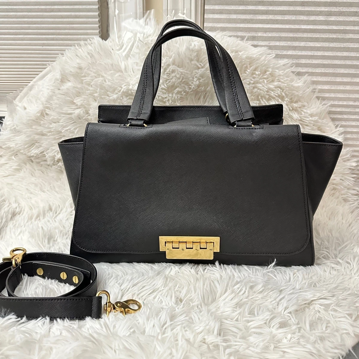 I Zac Zac Posen soft Earthette Convertible black quilted  Leather backpack Zac Posen Eartha Leather Chain Shoulder Bag Black Quilted  main image 3