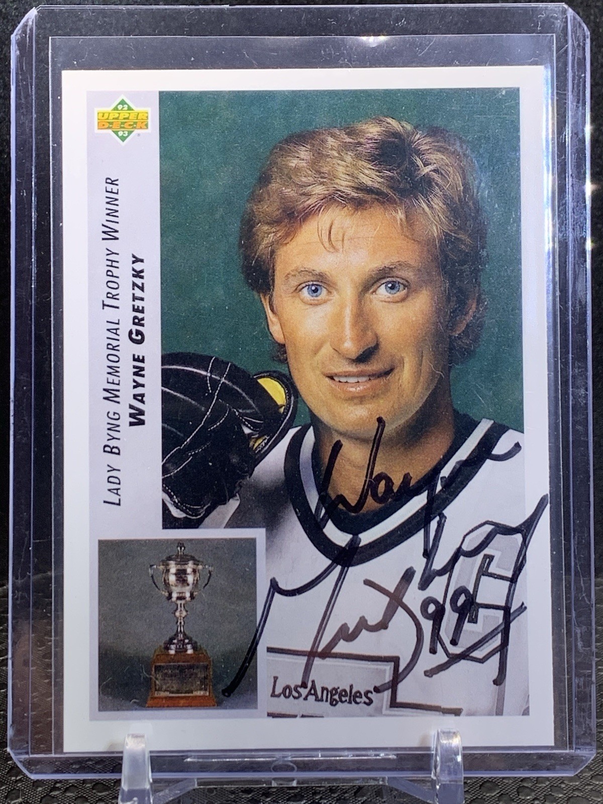 1992-93 Upper Deck Wayne Gretzky Lady Byng Auto No COA