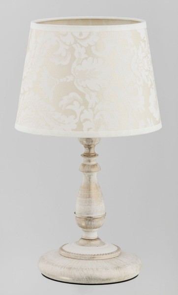 Tischlampe Stoff Weiß Schlafzimmer Modern E14 H:35 Cm Tischleuchte Wohnzimmer-image