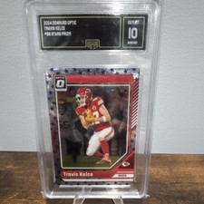 Panini 2024 Donruss Optic Travis Kelce #98 Stars Prizm GMA 10 Chiefs