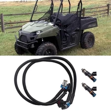 2 Fuel Injector Gray Black Plug for Polaris RZR S 800 2011-14/RZR 4 800 2011-14