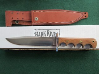 Bark River Knife ? 7 1/2" Unmarked Blade w/ Bark River Sheath Unused