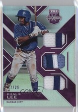 2016 Panini Elite Extra Edition Triple Materials Purple 17/25 Khalil Lee 0g4