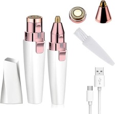 Facial Hair Remover for Women,Nose Trimmer Rechargeable 2-1 Pearlescent