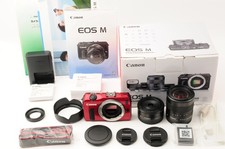 MINT Canon EOS M mirrorless camera 18-55mm 22mm Lens BOX kit FROM JAPAN